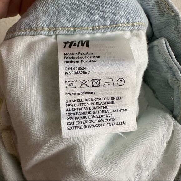NWT H&M Mom Comfort Ultra High Denim Shorts size 8 - Picture 4 of 5